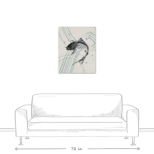 Koi on Ripple Canvas Wall Art